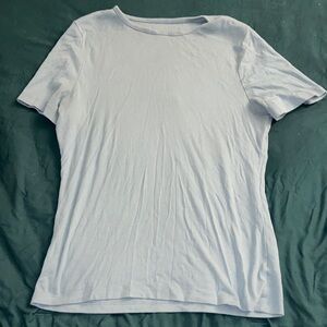 Light Blue Basic Crew Neck Tee